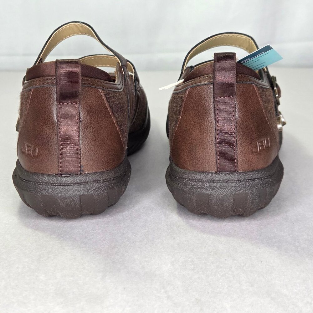 NWT JBU Women's Nina Slip On Mary-Jane Flats - Brown - Picture 4 of 7